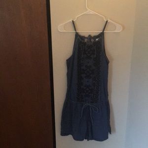 LIKE NEW Jean Romper Tribal Pattern Size M